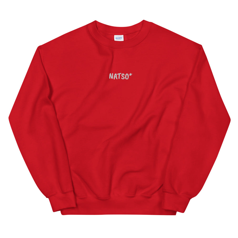Unisex Sweatshirt RED X EMBROIDERED NATSO*