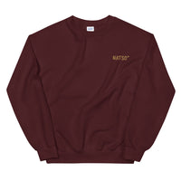 Unisex Sweatshirt MAROON X EMBROIDERED NATSO*